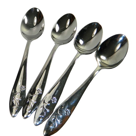 Lenox Butterfly Meadow 4 Soup Spoons Still Shiny! - Picture 1 of 8